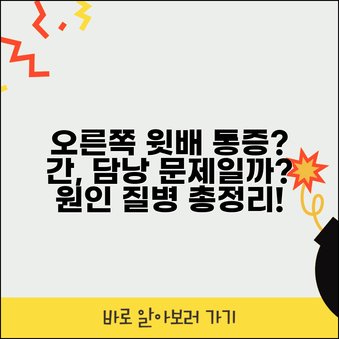 오른쪽 윗배 통증 간 담낭 | 우상복부 통증 원인과 질병