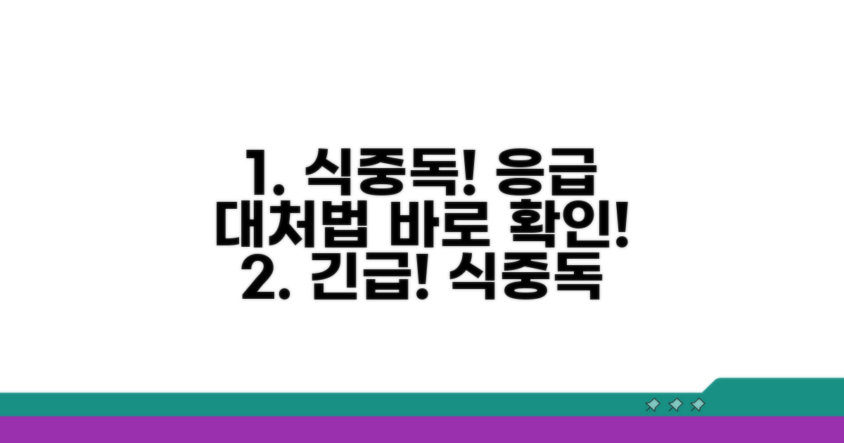 식중독 사고 발생 시 대처법