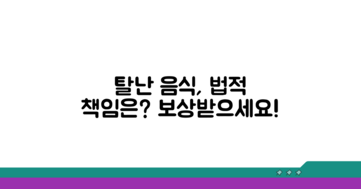 탈난 음식, 법적 책임과 보상은?