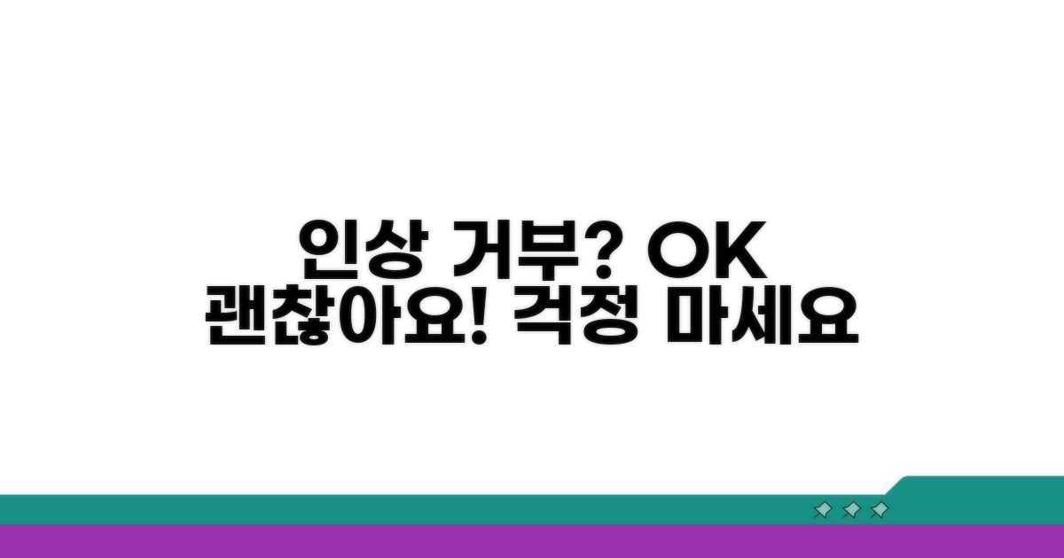 인상 거부해도 괜찮을까요?