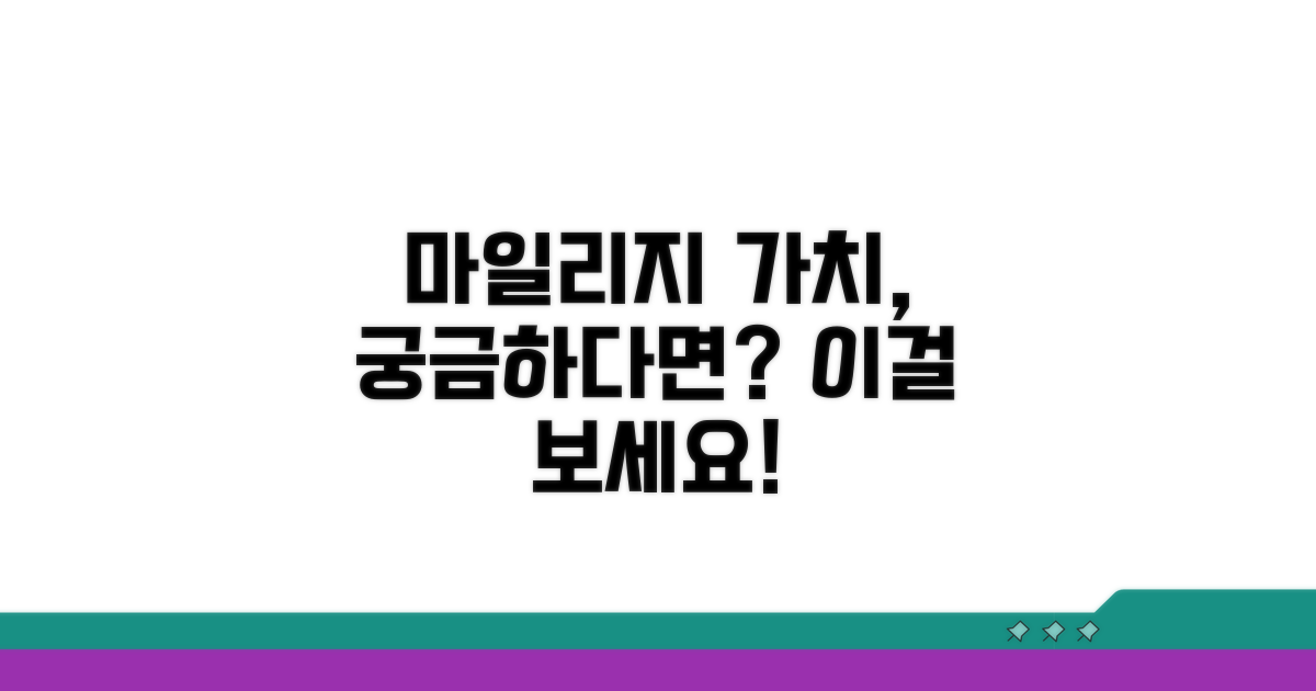 마일리지 가치, 얼마일까?