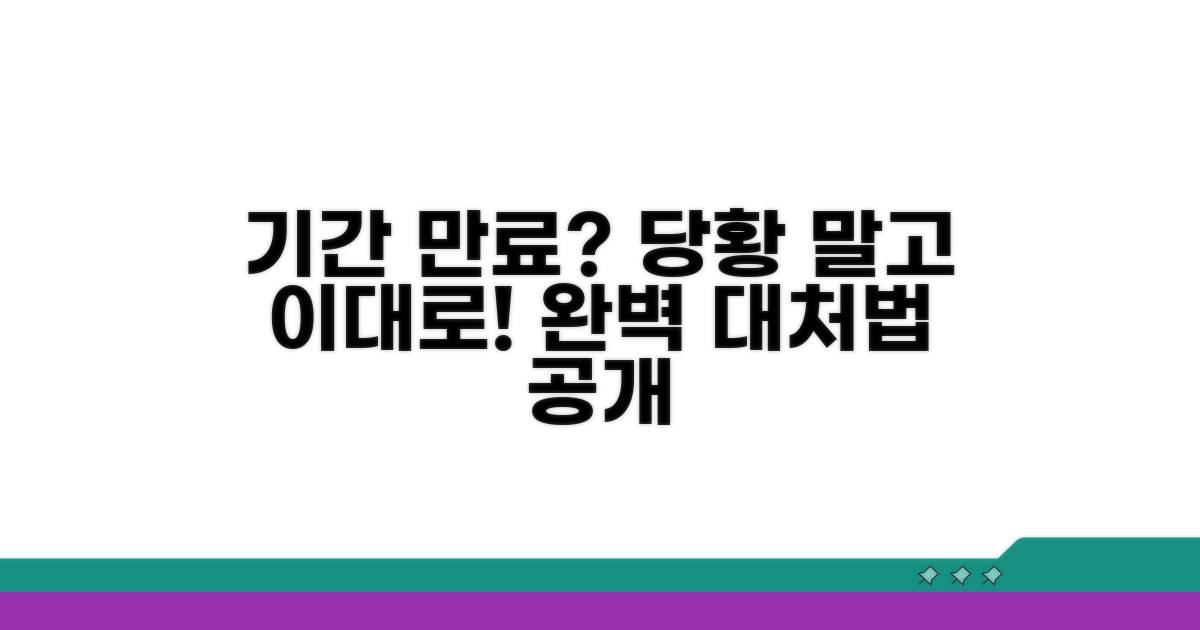 기간 만료 시 대처 방법은?