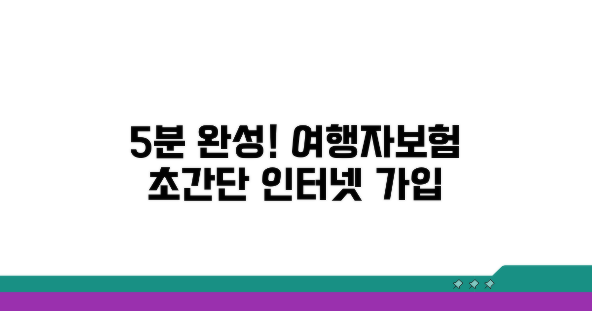 5분 완성! 여행자보험 인터넷 가입