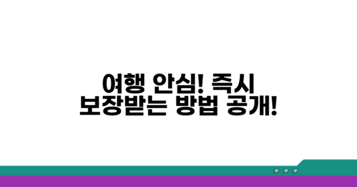 여행 안심! 즉시 보장받는 방법