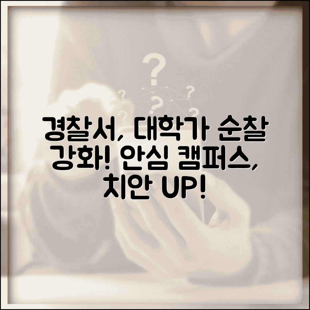 대학가 순찰 강화 요청 | 대학교 주변 치안 강화 관할 경찰서 민원