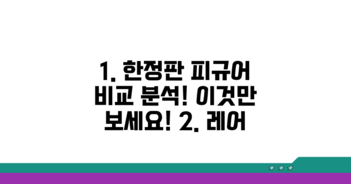 한정판 피규어 상세 비교 분석