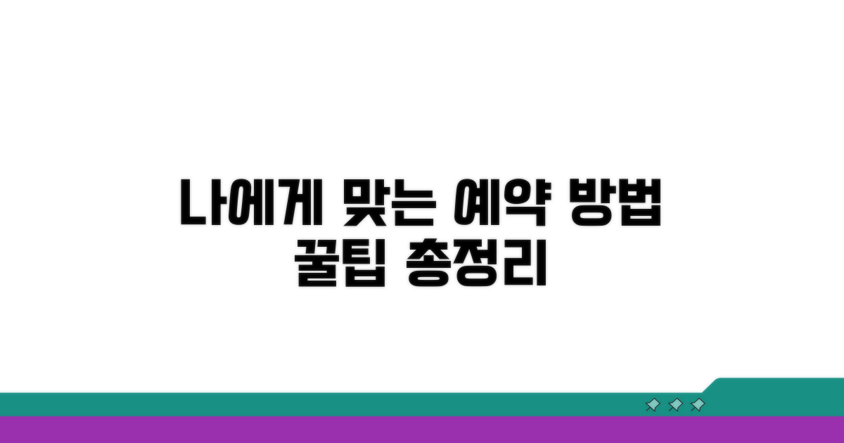 나에게 맞는 예약 방법 찾기