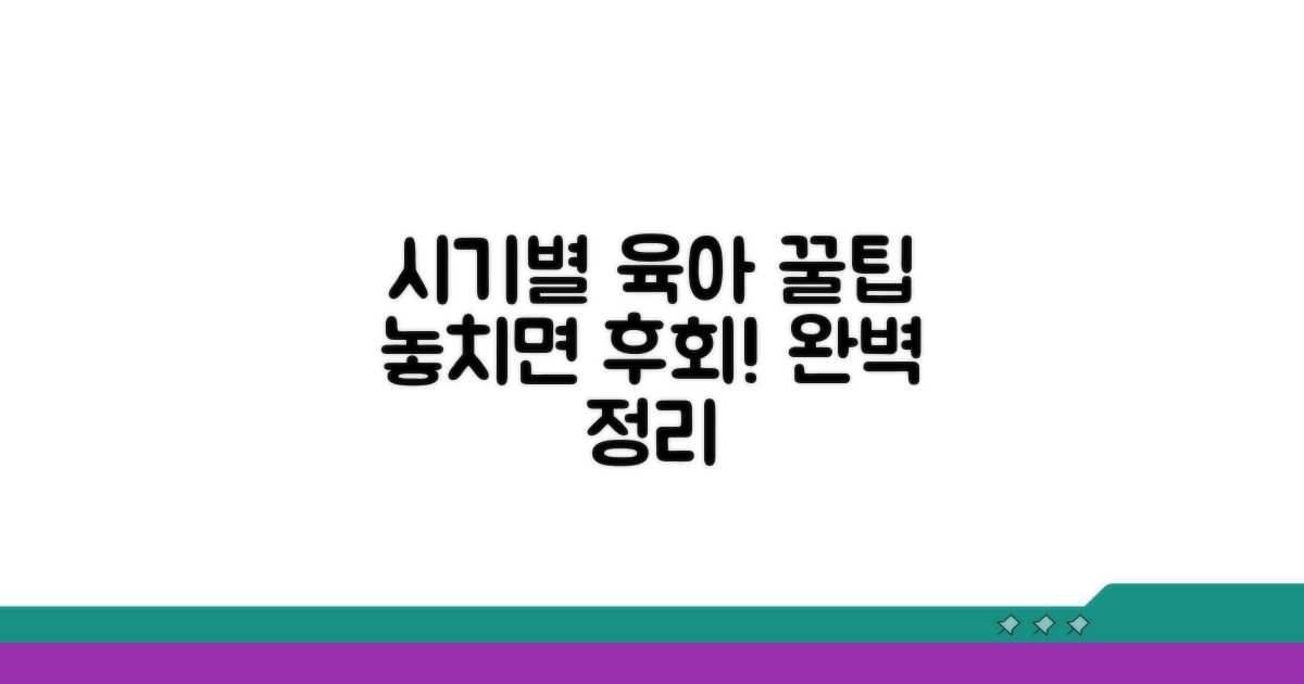 시기별 필수 양육 포인트 완벽 정리