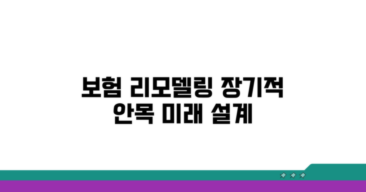 장기적 관점에서 보험 리모델링 전략