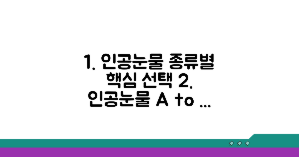 인공눈물, 종류별 선택 가이드