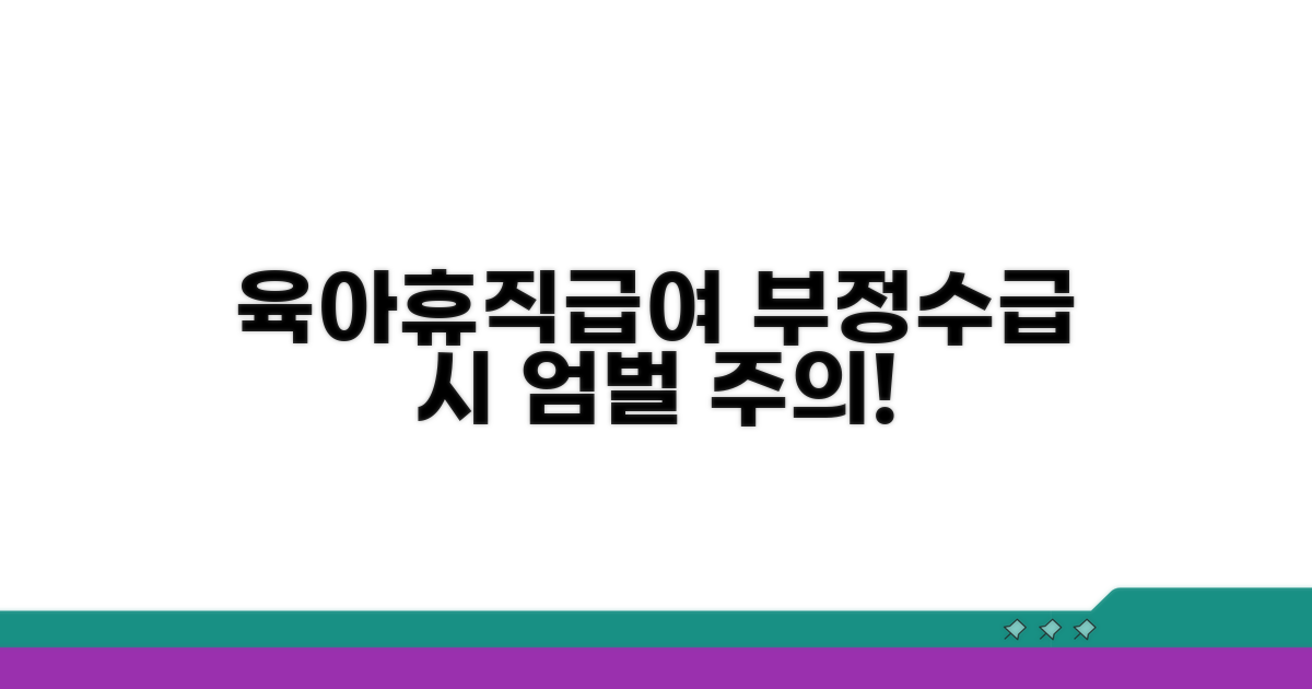 육아휴직급여 부정수급 사례와 처벌