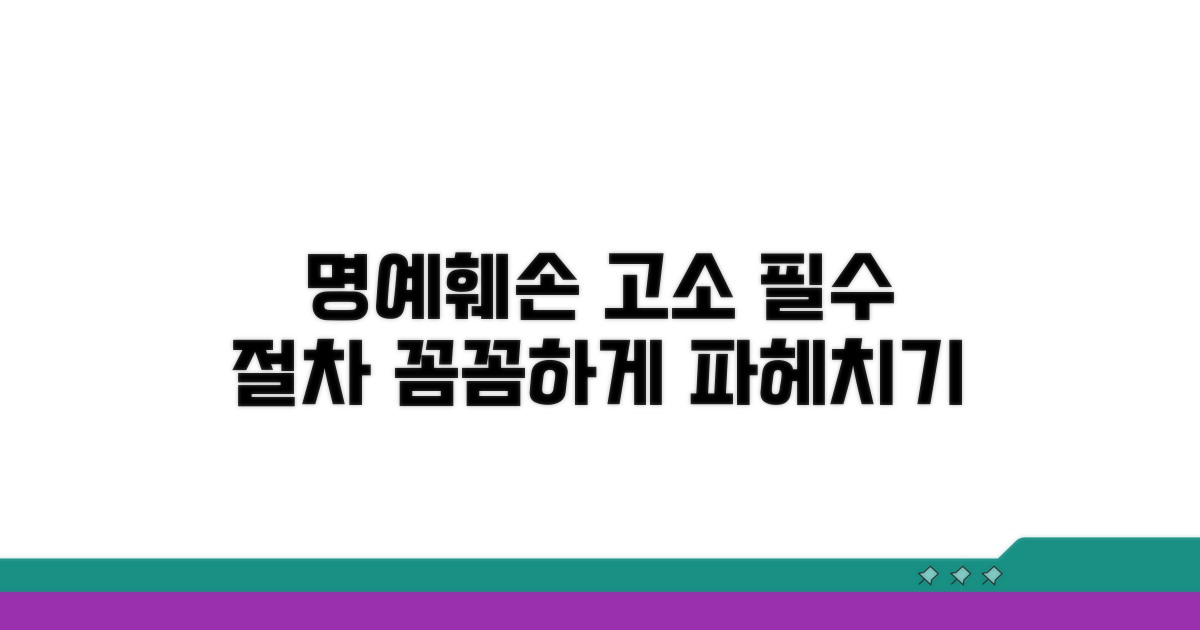 명예훼손 고소 기본 절차