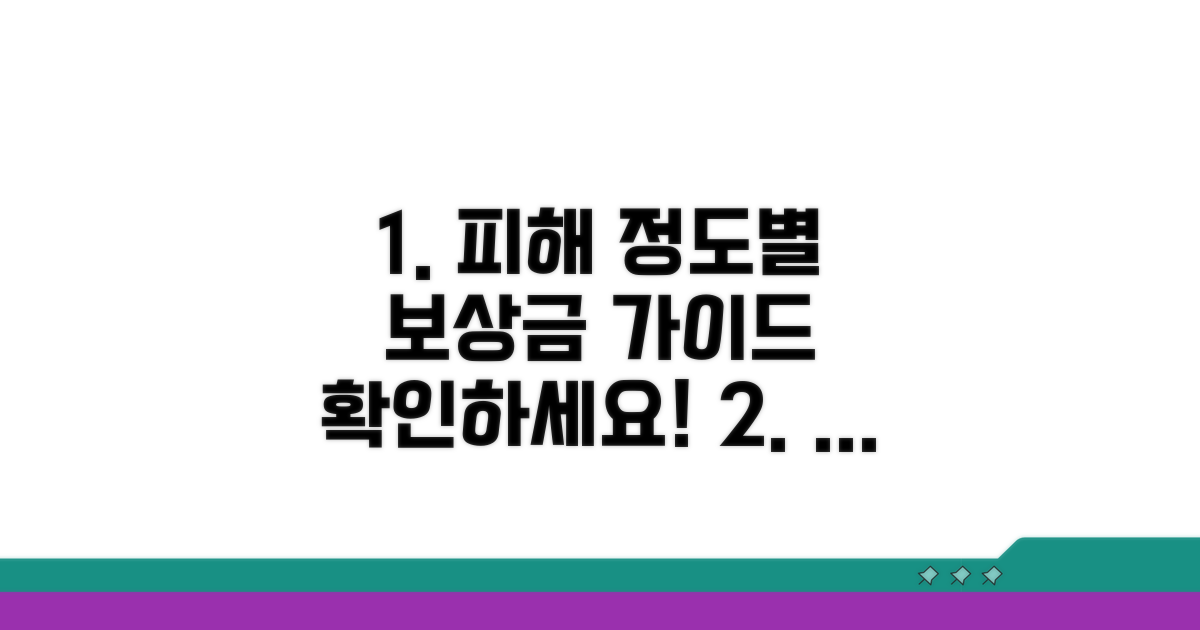 피해 규모별 보상 기준 알아보기