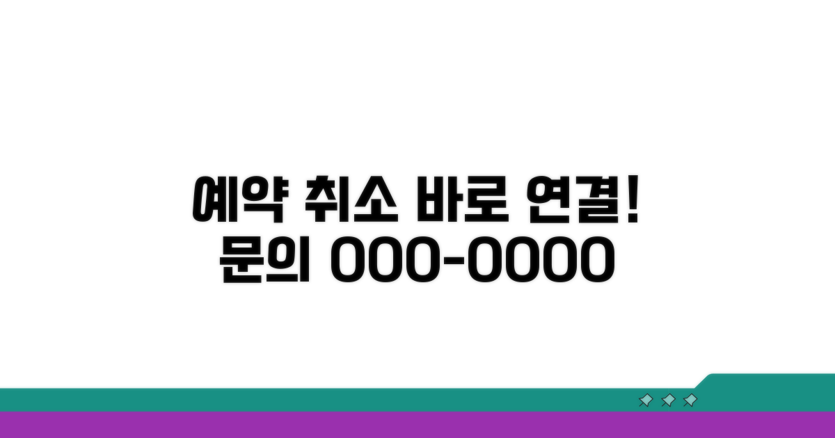 예약 취소 직통 번호 안내