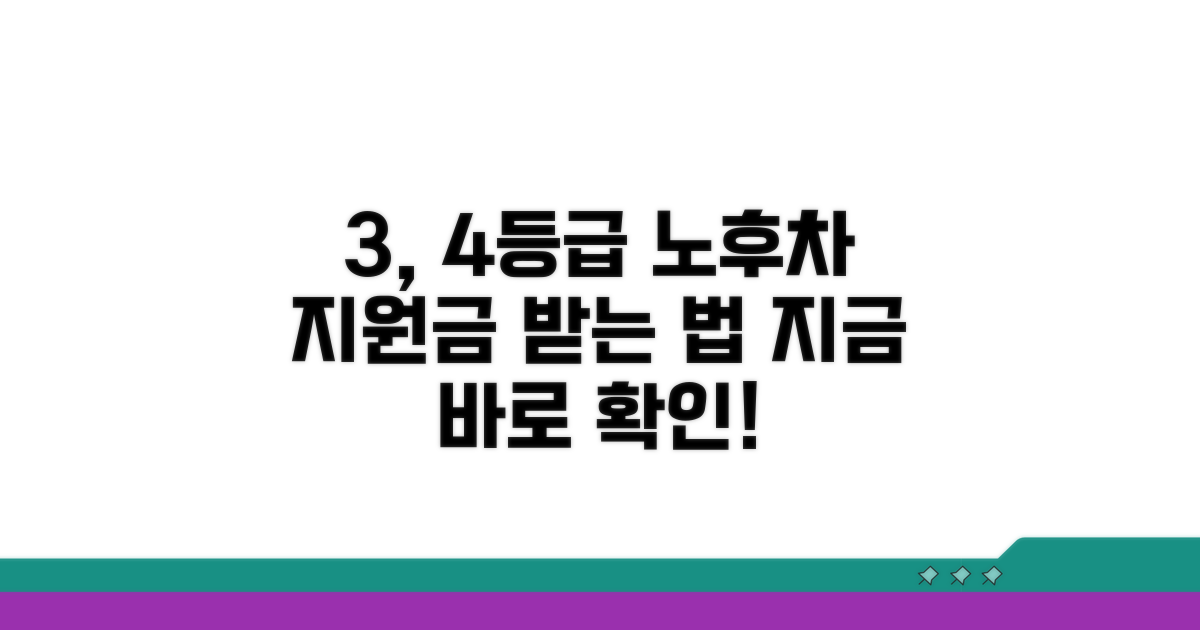 3, 4등급 노후차 지원금 받는 법