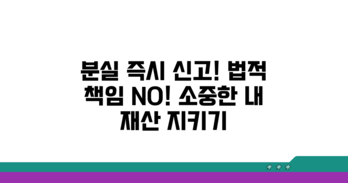 분실 즉시 신고, 법적 책임 면탈
