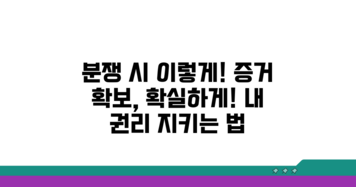 분쟁 시 대처 방법과 증거 확보 요령