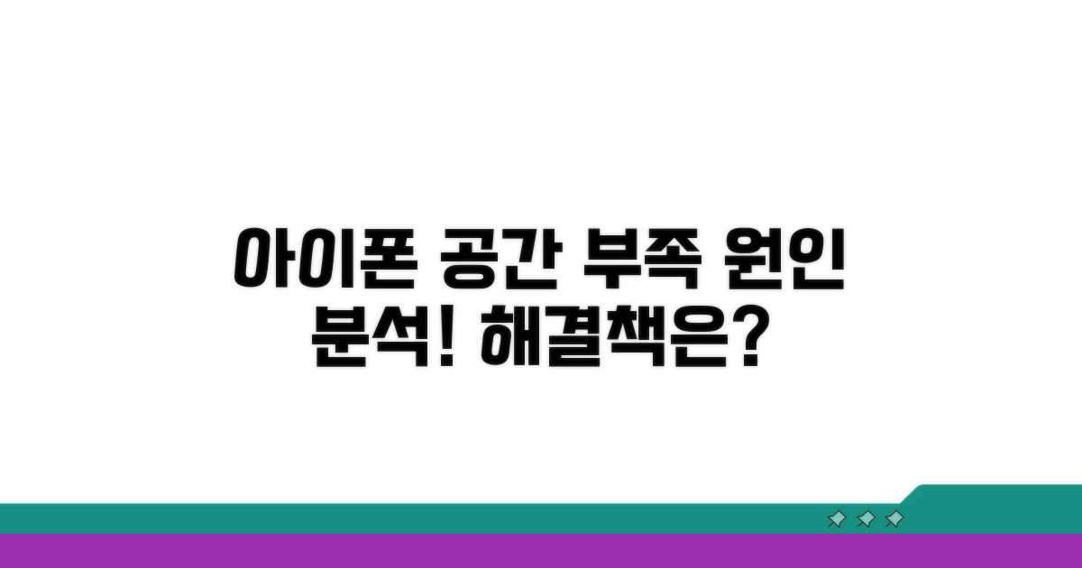 아이폰 저장 공간 부족 원인 분석