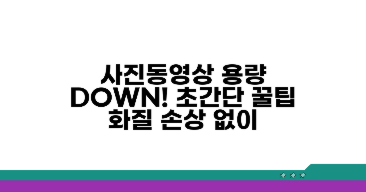 사진, 동영상 용량 줄이는 꿀팁