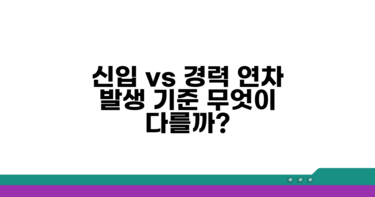 신입 vs 경력 연차 발생 기준
