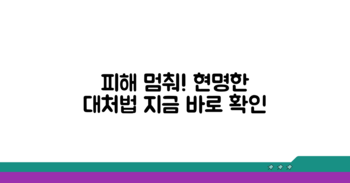 피해 최소화 및 현명한 대처법