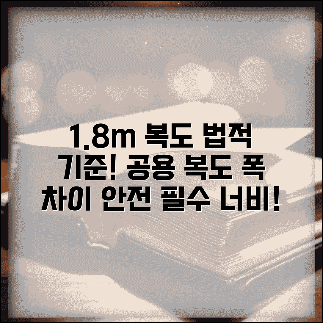 복도 폭 1.8m 이상 법적 기준 최소 너비 | 공용 복도 등급 폭 차이