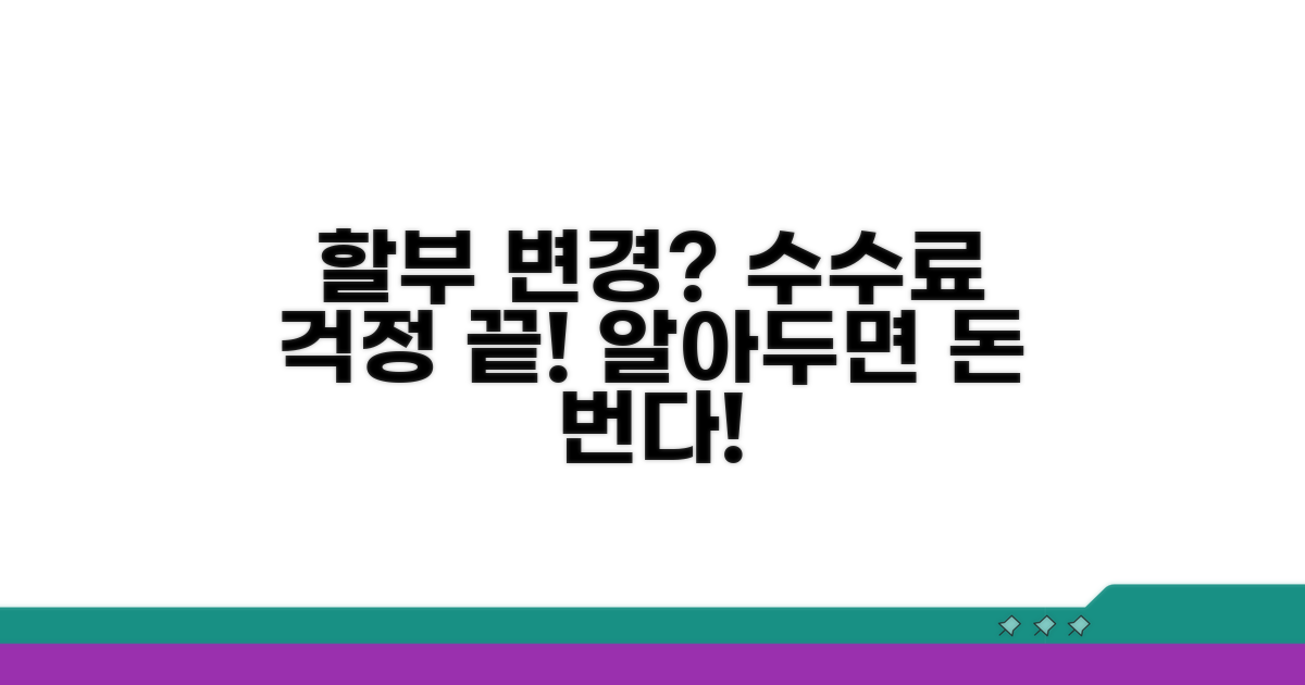 할부 수수료, 중간 변경 가능할까?