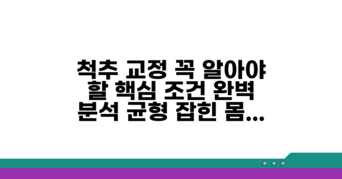 척추 교정 필요 조건 상세 분석