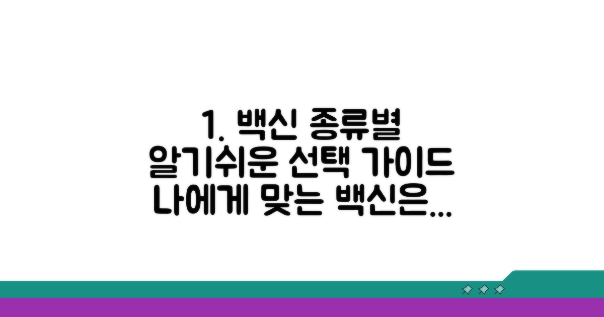 백신 종류별 특징과 선택 가이드