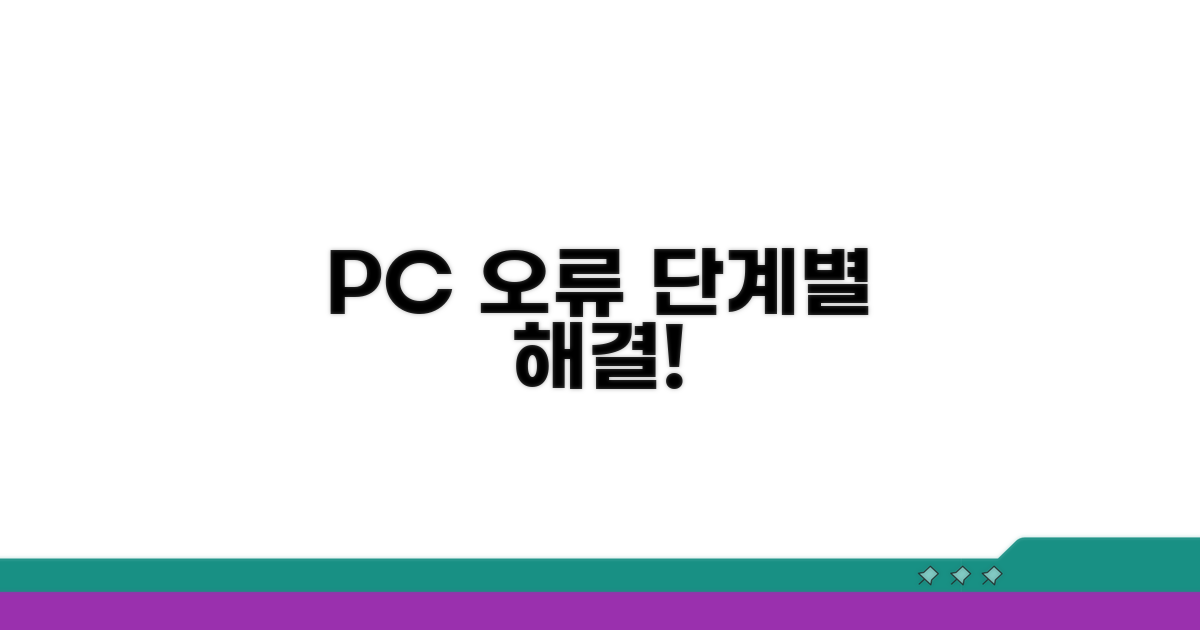 PC 오류, 단계별 분석 및 해결법