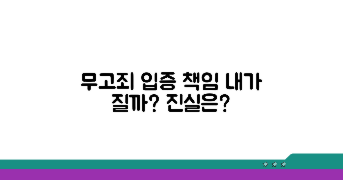 무고죄 입증 책임, 누가 질까?