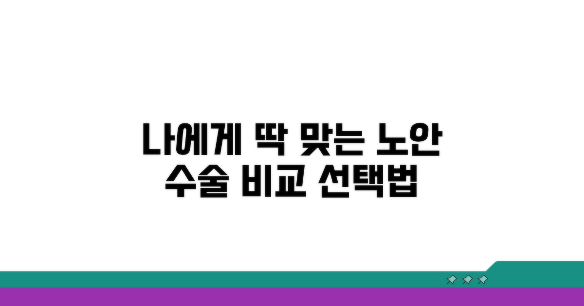 나에게 맞는 노안 교정 수술 선택법