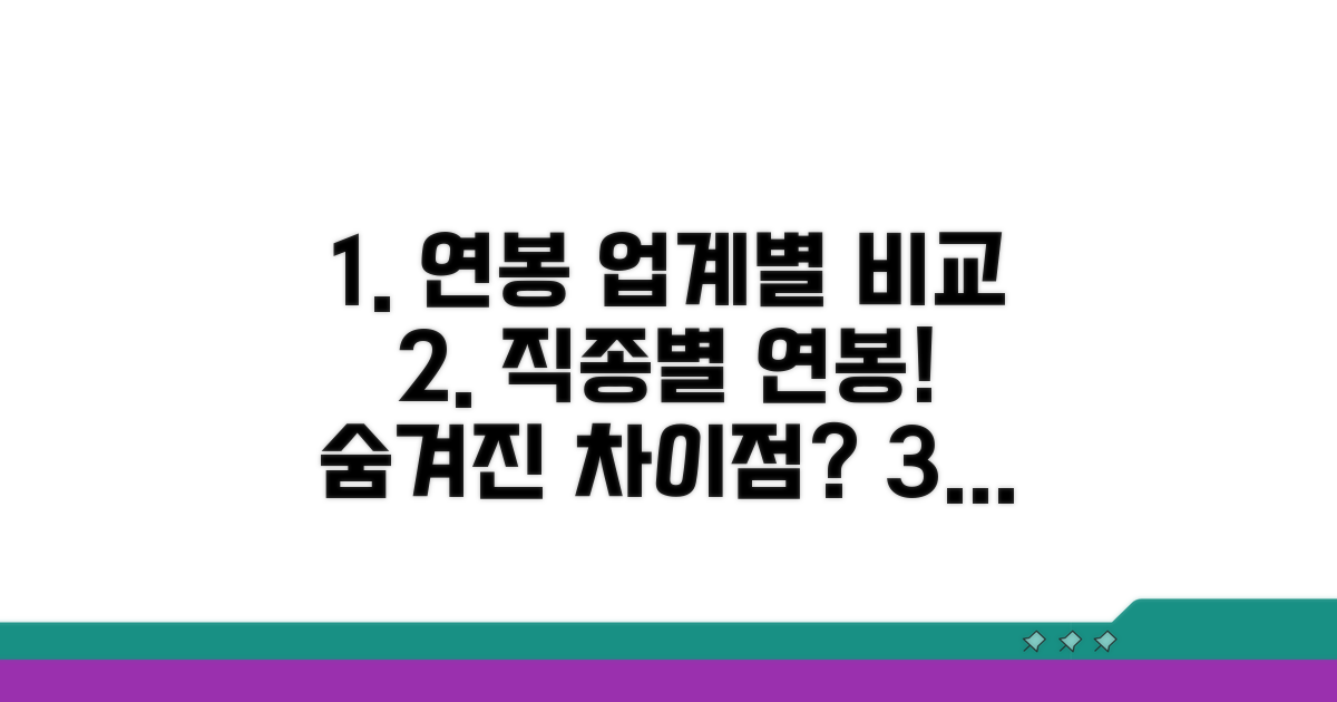 업계별 연봉 수준 및 차이점