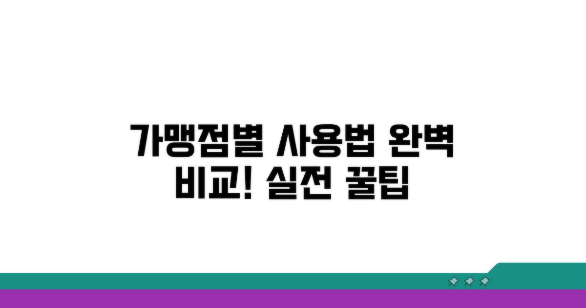 가맹점별 실전 사용법 완벽 비교