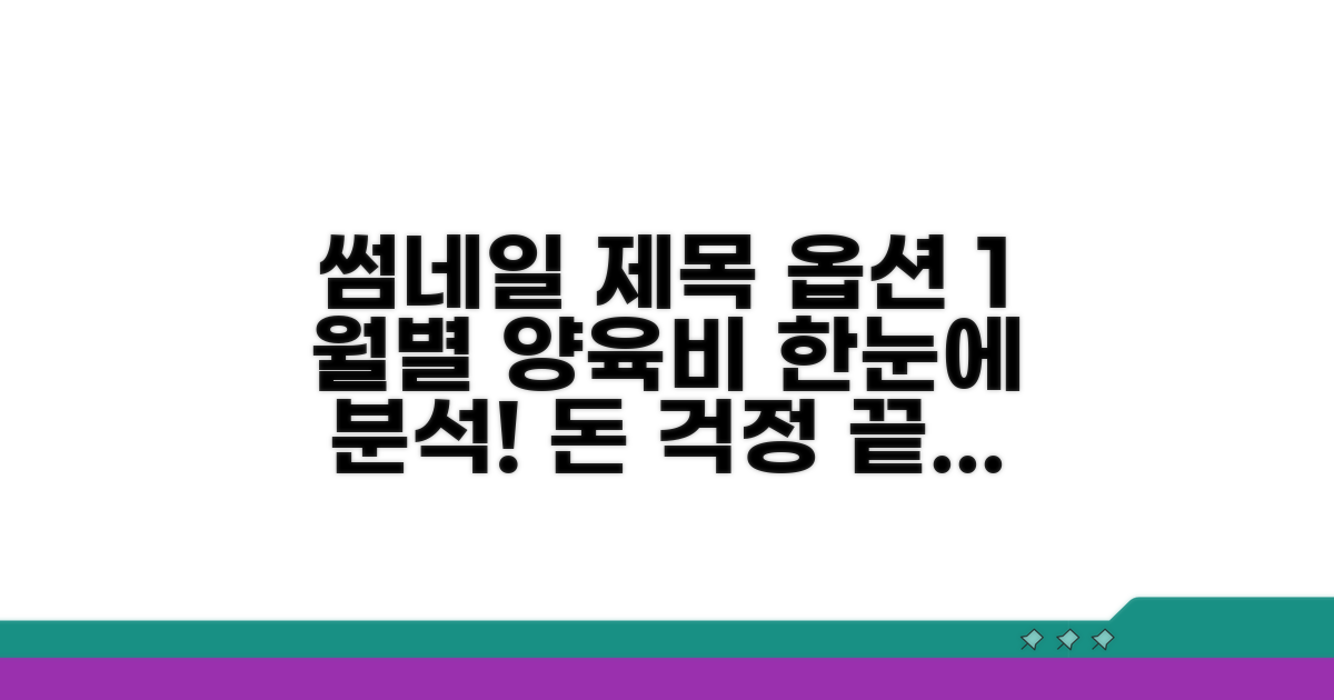 월별 양육 비용 상세 분석