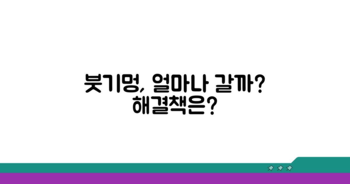 붓기와 멍, 언제까지 갈까?