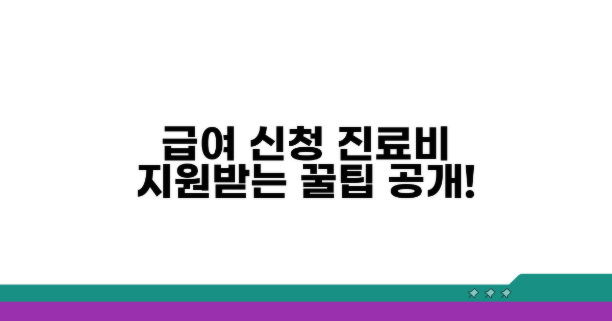 진료비 지원받는 급여 신청 절차