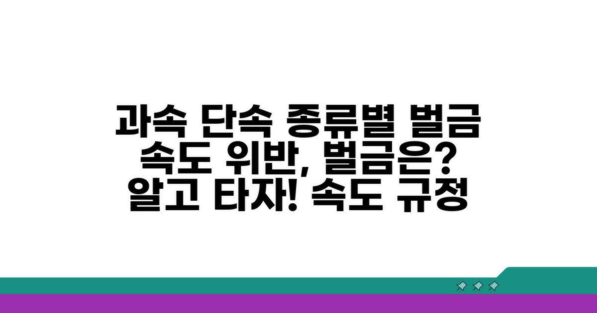 과속 단속 종류와 벌금 기준