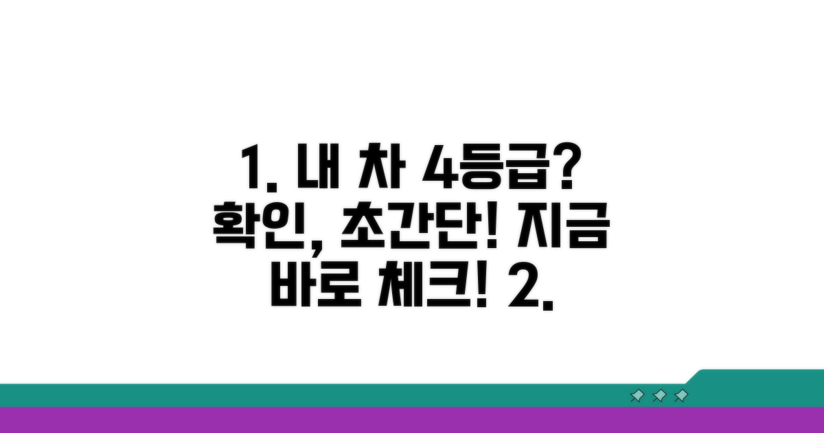 내 차 4등급인지 확인하는 쉬운 방법