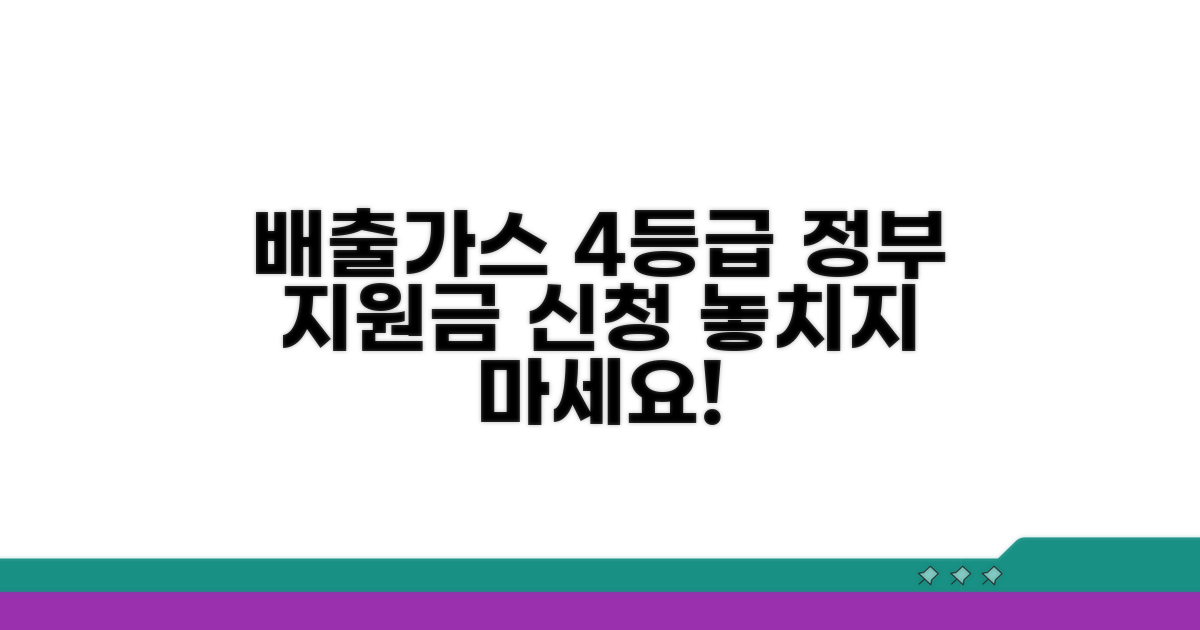 배출가스 4등급 차량, 정부 지원금 신청 절차