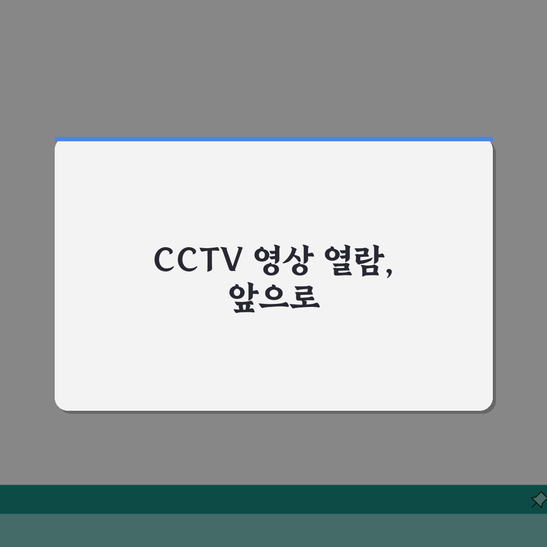 CCTV 열람 개인정보 보호법: 영상 열람 절차, 이것만 알면 끝!