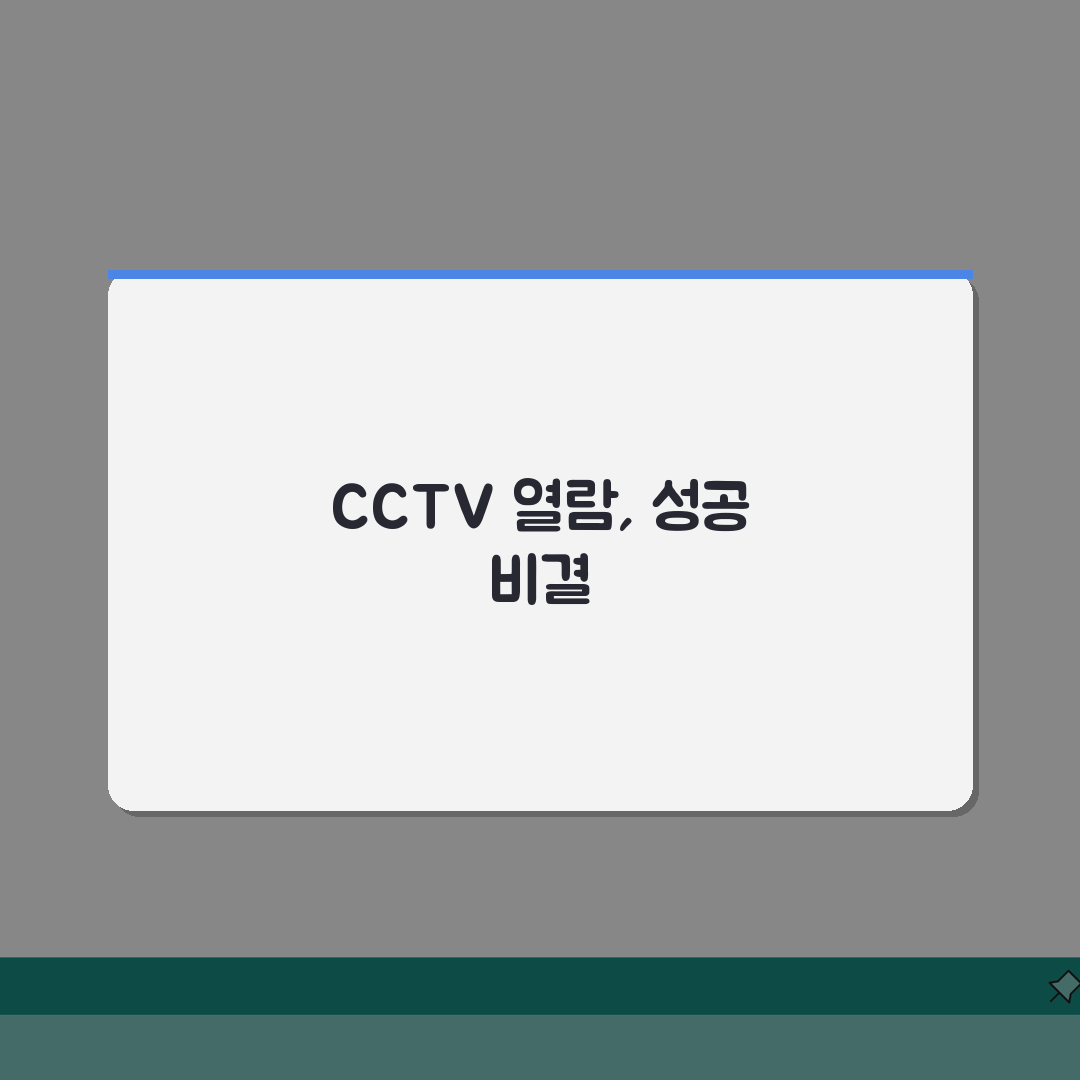 CCTV 열람 개인정보 보호법: 영상 열람 절차, 이것만 알면 끝!
