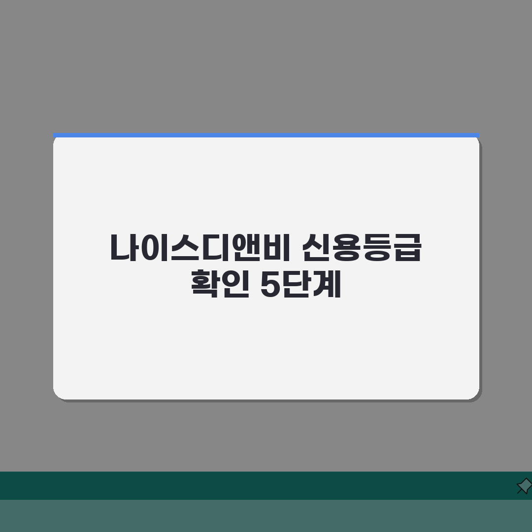 나이스디앤비 신용평가등급확인서 발급 | 기업 신용등급 확인서 신청 방법 5단계